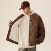 MINISO Men's Winter Plush Lined Baseball Jacket