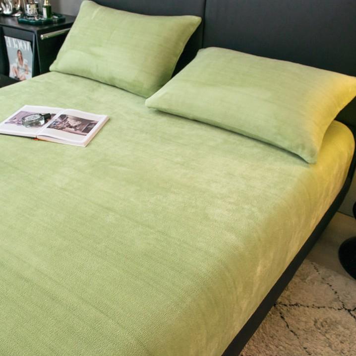 2025 Теплая зимняя простыня, Мягкая на ощупь и плюшевая толстая простыня-наматрасник, Розовая Зеленая Синяя Серая Черная