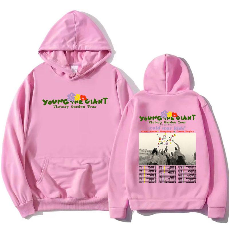 Young The Giant Садовый Тур Победы 2026 Худи Женские Флисовые Свитшот с Длинным Рукавом С Капюшоном Модный Унисекс Пуловер