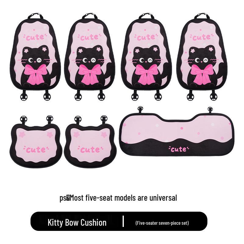 Очаровательная мультяшная подушка для автокресла на все сезоны - Идеально подходит для дам