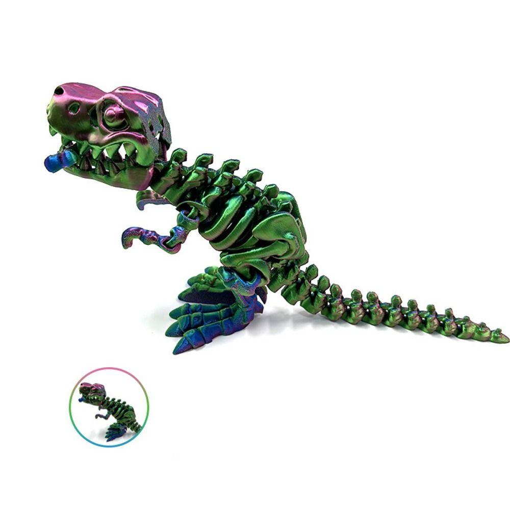 Rotatable 3D Printed Crystal Dinosaur Crystal 3D Articulated Dinosaur Toys Landscaping Decoration