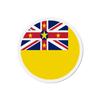 Aimant Rond Drapeau Niue - 8 Cm - 50 Pièces - Multicolore - Résine Synthétique - Mixte