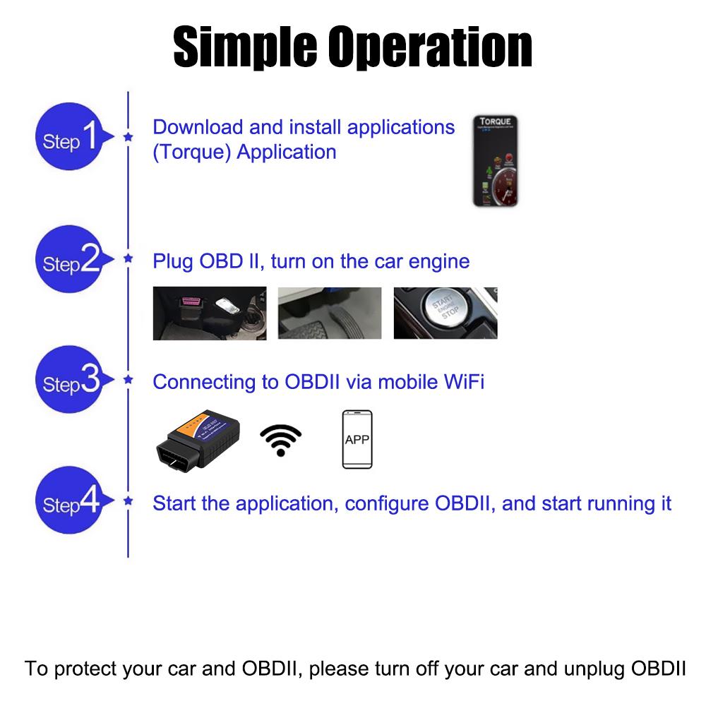 ELM327 WIFI V1.5 автомобильный считыватель кодов неисправностей OBDII адаптер OBD2 сканер автоматический диагностический инструмент сканирования автомобильные аксессуары для IOS Android 1 шт.