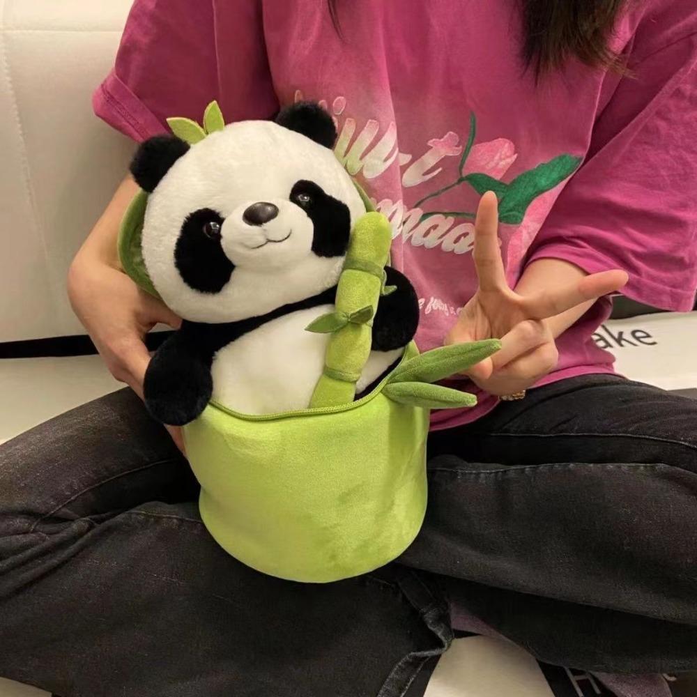 Toys Panda Animal Panda Stuffed Doll Panda Plush Pillow Soft Toy 2 In 1 Tube Panda Plush Toy