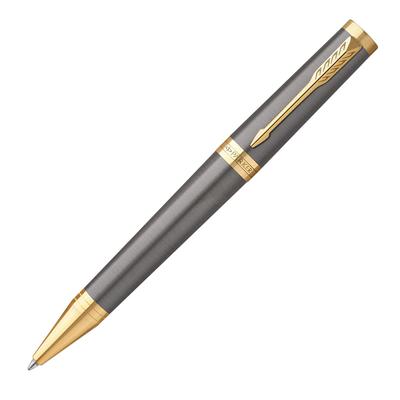 Шариковая ручка PARKER Ingenuity Gray GT со средним наконечником в подарочной коробке, подарочный подарок класса люкс, обычный импорт 2213795 на масляной основе