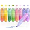 Four Candies Pastel Cute Stationery for and Diary A Great Gift for Girls and Highlighters, 8-Color Set, Non-Bleach, Quick-Drying, Beautiful, Marking,