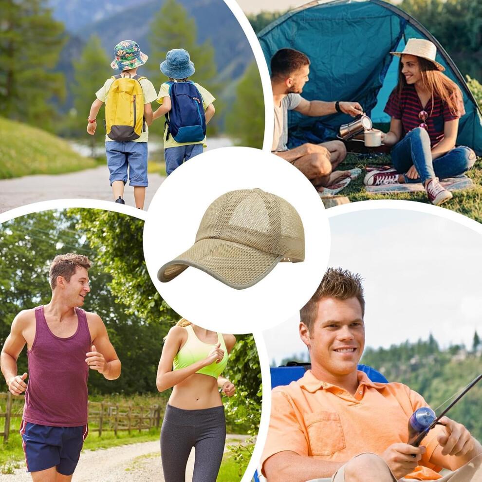 Mens Mesh Hat | Adjustable Sun Protection Mesh Baseball Hat | Sports & Outdoors Clothing, Fishing Accessories for Rock Climbing, Mountaineering,