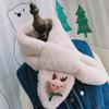 Рождественский плюшевый шарф в корейском стиле для детей 1-6 лет – Теплый и модный мультяшный дизайн для мальчиков и девочек