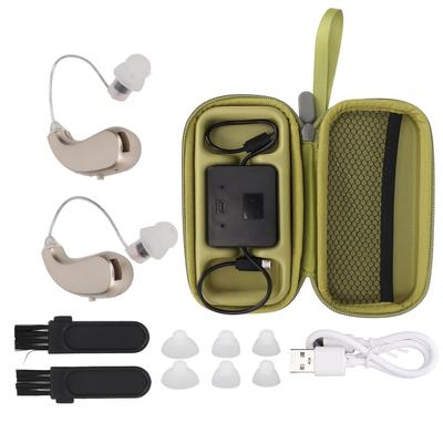 2 шт. Цифровой усилитель звука Перезаряжаемый слуховой аппарат с шумоподавлением для пожилых людей, взрослых с потерей слуха