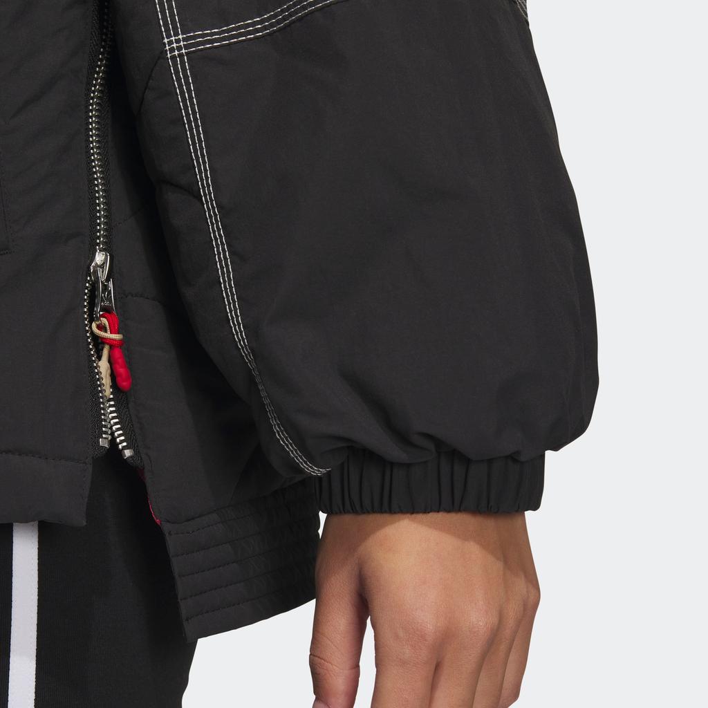 adidas Originals x Miffy Trefoil Logo Хлопковая спортивная одежда с воротником-стойкой Женская спортивная одежда черного цвета IM1702