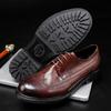 Британские ретро туфли Дерби из коровьей кожи свадебные туфли Tide Brock гравированные деловые повседневные кожаные туфли мужские туфли большого размера Tide
