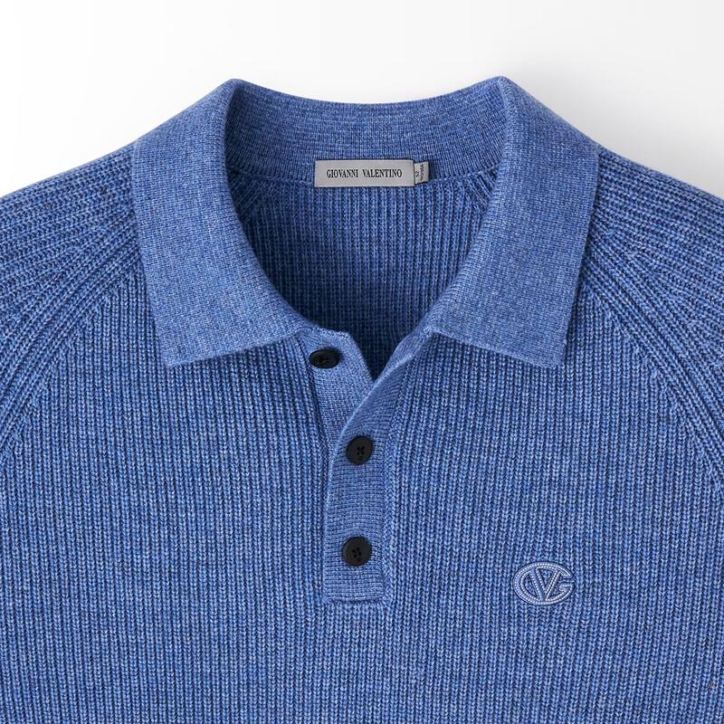 GIOVANNI VALENTINO Commuter Casual Long-Sleeve Knit Polo