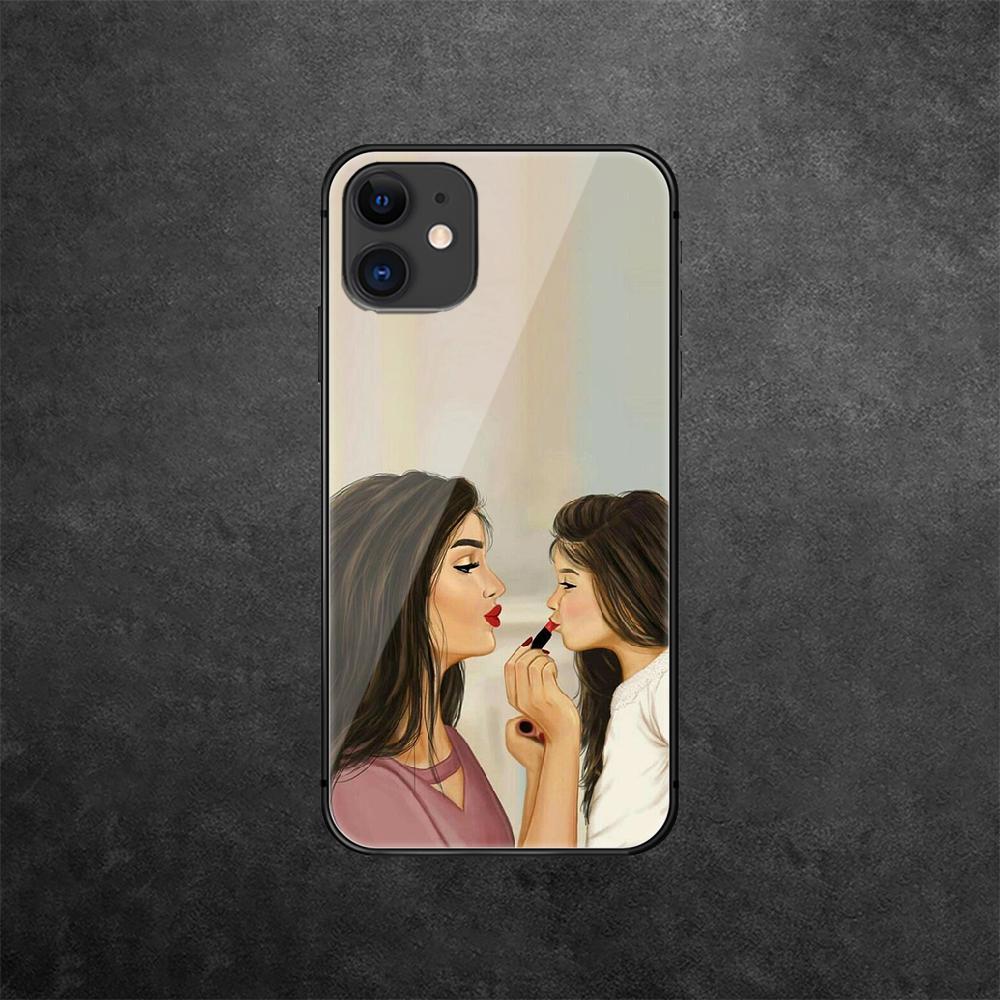 Чехол для телефона из закаленного стекла для мамы и ребенка, мамы для iPhone Samsung Galaxy OnePlus Oppo Xiaomi Redmi Note SA 7 8 9 10 11 12 13 14 20 21 22 53 Pro Max Ultra