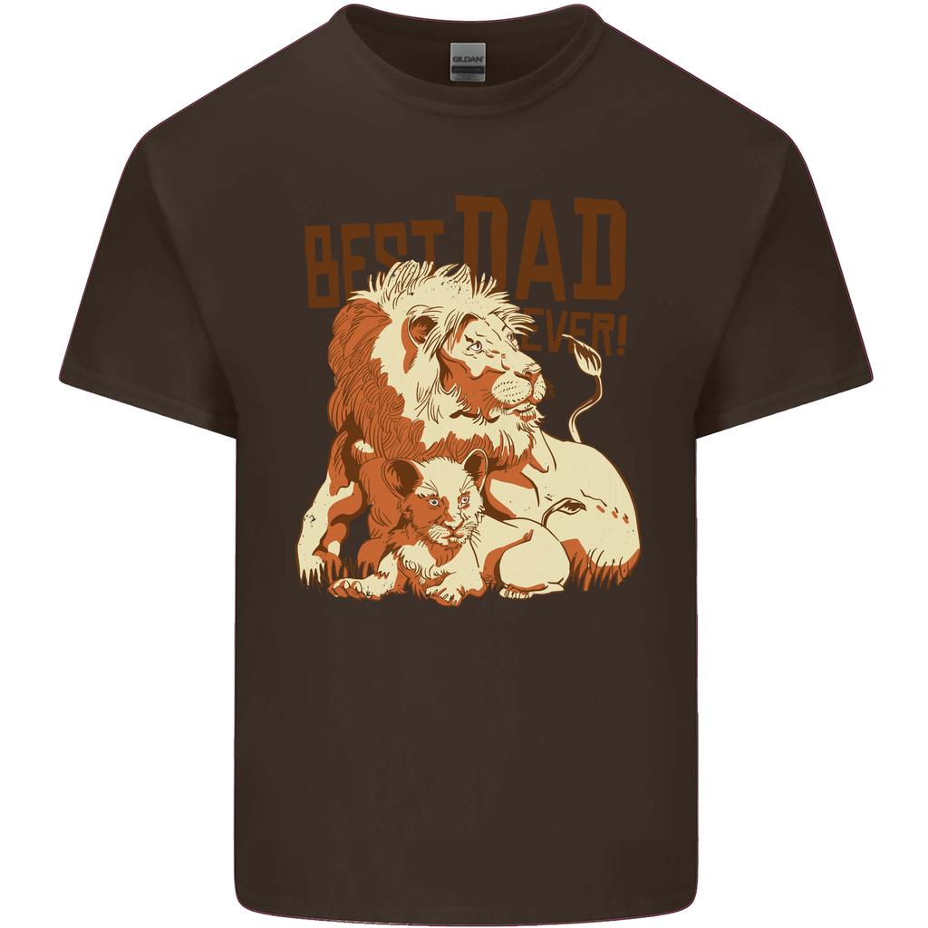 Lion Best Dad Ever Funny Fathers Day Unisexs Light Cotton TShirt
