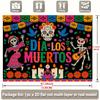 2D flat design. One skeleton festival banner is suitable for home decoration, parties and altar arrangements.zyc