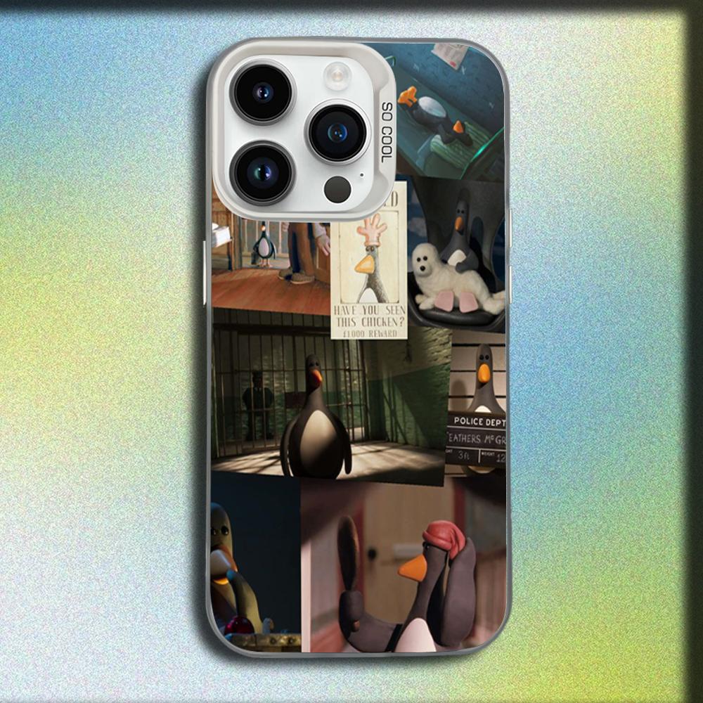 W-Wallace Gromit F-Feathers Macgraw Phone Case For iPhone 16,15,14,13,12,11,Mini,Pro,SE,MAX White Matte Shockproof Cover