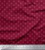 Red Japan Crepe Satin Fabric Artistic Geometric Printed Fabric 1 Metre 42 Inch