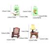 Cartoon Frog Rocking Chair Table Lamp Ornament Miniatures Figurines Cute Accessories Office Desktop Crafts Home Decoration