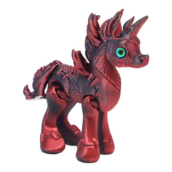 Подвижные Суставы Фигурка Пони Снятие Стресса Непоседа Игрушка 3D Печатная Статуэтка Лошади Образовательная Модель Животного Украшение Настольное Украшение