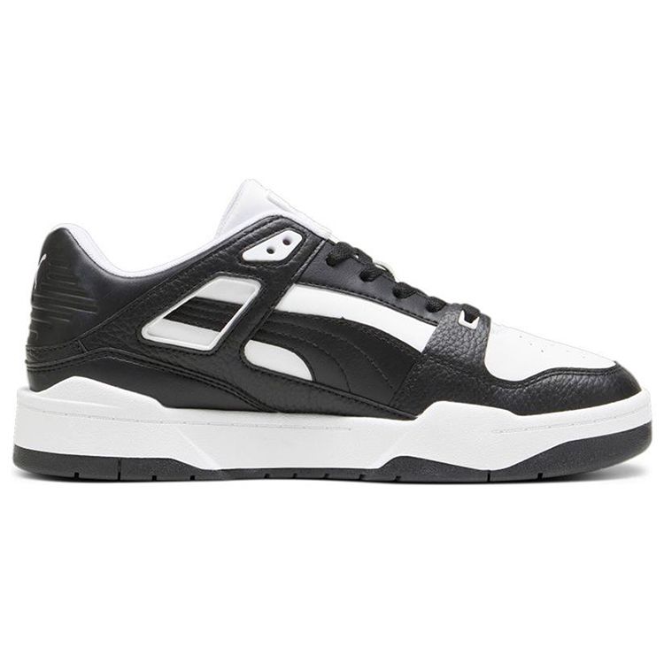 Puma Slipstream Leather Fabric Synthetic Leather Non-Slip Wear-Resistant Low-Top Sneakers Unisex Sneakers Black White 387544-26
