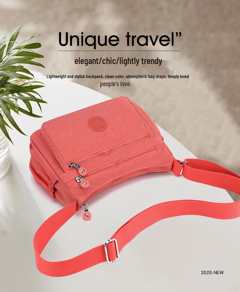 Женская квадратная нейлоновая сумка через плечо - Большая вместимость, однотонная, модный повседневный дизайн