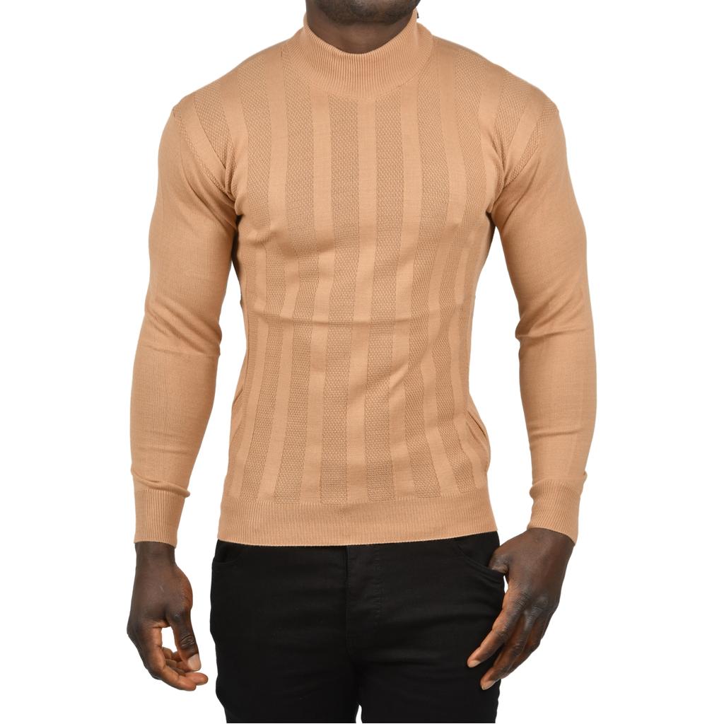 DeepSEA Çizgi Desenli Yarım Balıkçı Yaka Triko Boğazlı Kazak 2505513