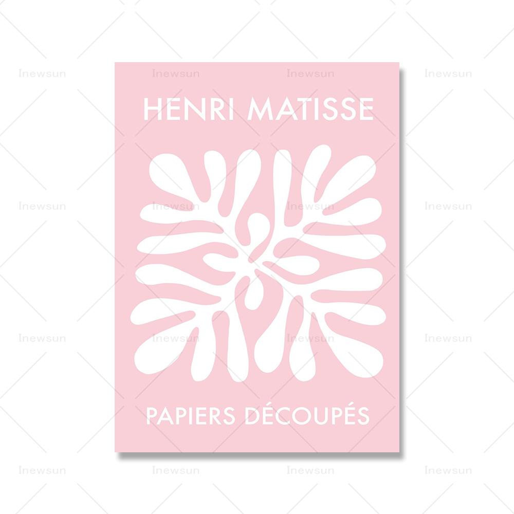 Mid Century Modern Matisse Print Gallery Wall Bauhaus Poster Danish Pastel Female Line Art Canvas Painting Home Decor Pictures