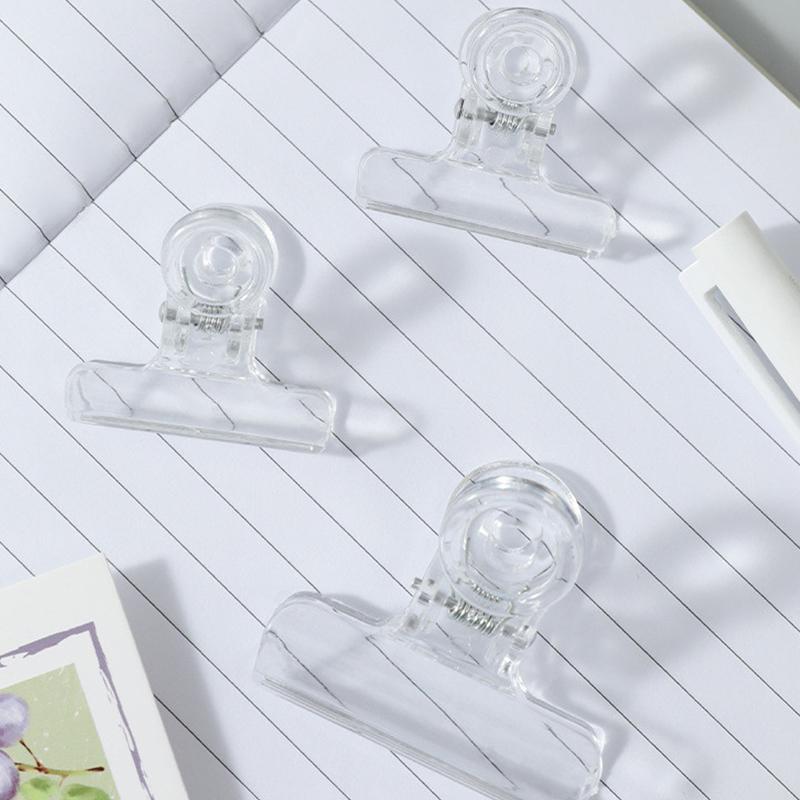 Folder File Clip Office Food Storage Clip Stationary Organizer Creative Home Living Student Test Paper Clip Plastic Clip Transparent Paper Clip