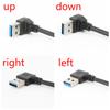 USB 3.0 Cable Right/Left/Up/Down Angle 90 Degree Extension Cable USB Male To Female Extension Adapter USB Cables Extension Cord
