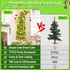 6FT Lime Green Artificial Christmas Tree with 200 LED Lights, Remote Control & Timer, Bendable Branches, Metal Base