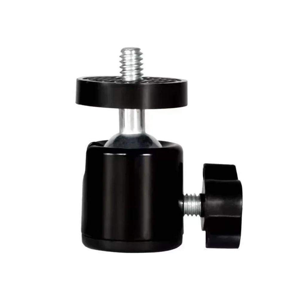 1/4" Swivel Mini Ball Head Screw Tripod Mount for GoPro 12 11 10 9 Insta360 X3 DSLR Camera Camcorder Light Bracket Accessories