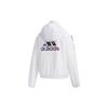 adidas Спортивная флисовая куртка с капюшоном с принтом, женские куртки белого цвета GG0764