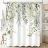 Очаровательная цветочная шторка для душа с нежными листьями и бабочками улучшает эстетику ванной комнаты Экологически чистый материал Легко чистить