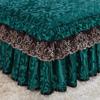 Осенне-зимние бархатные кружевные юбки-кровати из плотного хлопка с зажимом в европейском стиле, покрывало, матрас, противоскользящий защитный чехол, постельные принадлежности