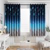 Chandelier Printing Shading Short Curtain With Hanging Hole Drapes 1*2 M High