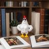 3D-печатная фигурка мышечной курицы Забавная крутая статуэтка петуха в солнцезащитных очках Коллекционная мускулистая статуэтка петуха Настольное украшение для дома офиса Руководителя