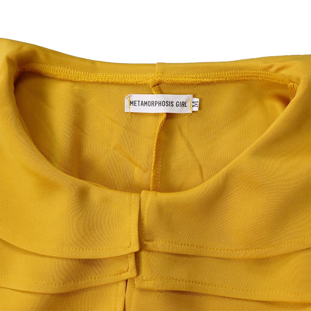 Женское летнее модное платье большого размера с рюшами, цельное однотонное платье-футляр с поясом