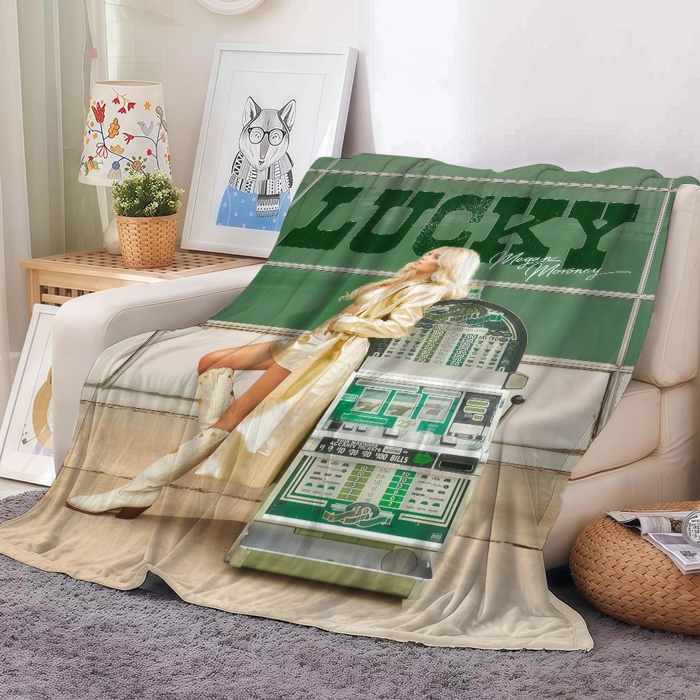 Singer M-Megan Moroney Am I Okay Tour Blanket Warm And Soft Suitable For Bedroom Living Room Sofa Bed Office Travel Camping