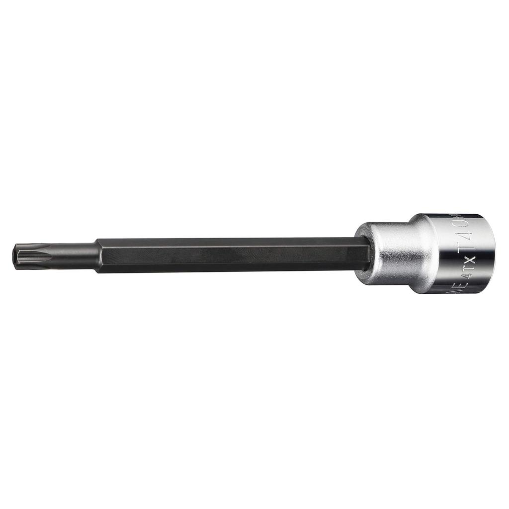 TONE Long Torx Socket T40H (Tamper-Proof Type) HP4TX-T40HL, 12.7mm (1/2") Drive,