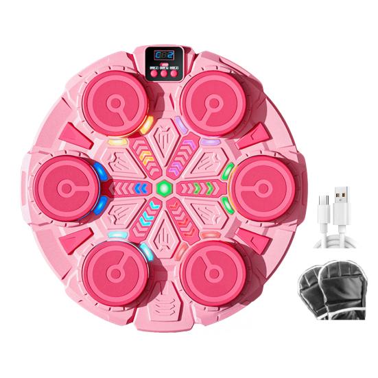 Музыкальный боксерский тренажер с перчатками, настенный, режимы скорости, регулируемый электронный боксерский тренажер, мишень, светодиодная подсветка, боксерская груша, оборудование для домашних тренировок