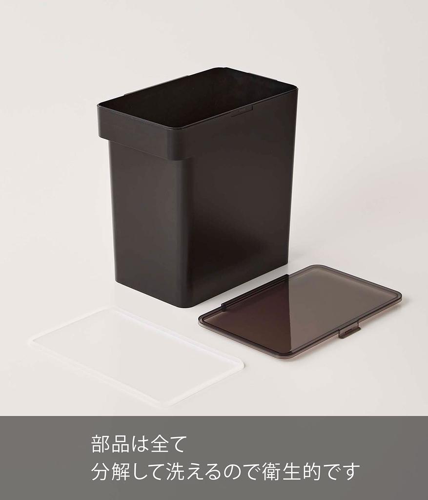 Yamazaki Jitsugyo 5616 Airtight Pet Food Stocker with Measuring Cup Black X X Tower Food Stocker Storage Container 6.5kg Approx. W30.7 D19.7 H31.2cm