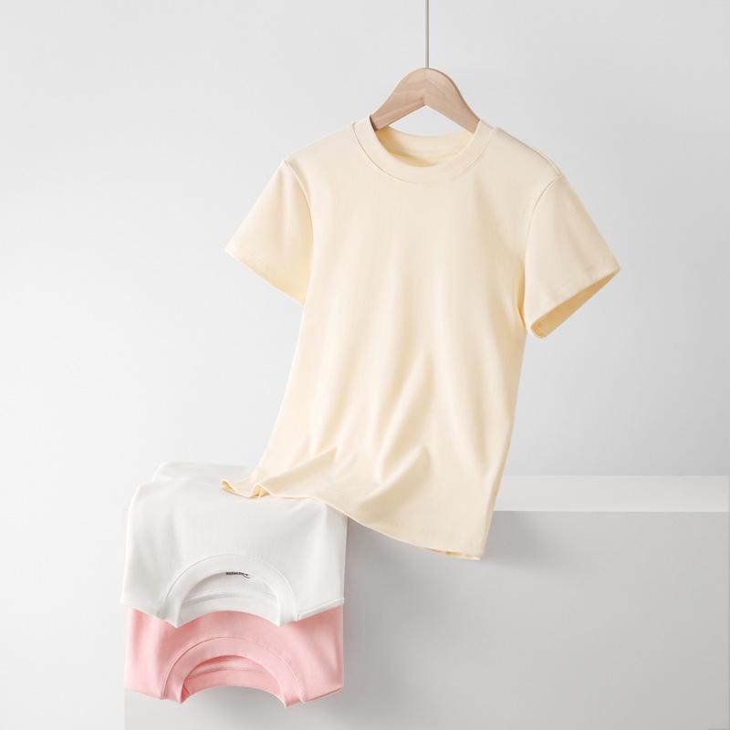 Женская футболка с круглым вырезом и короткими рукавами, с прямыми плечами