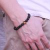 Браслет из чакровых бусин для мужчин 8 мм 12 мм Натуральный камень Лавовый камень Тигровый глаз Оникс Матовый Хоулит Лечебные бусины Шарм Йога Женские украшения