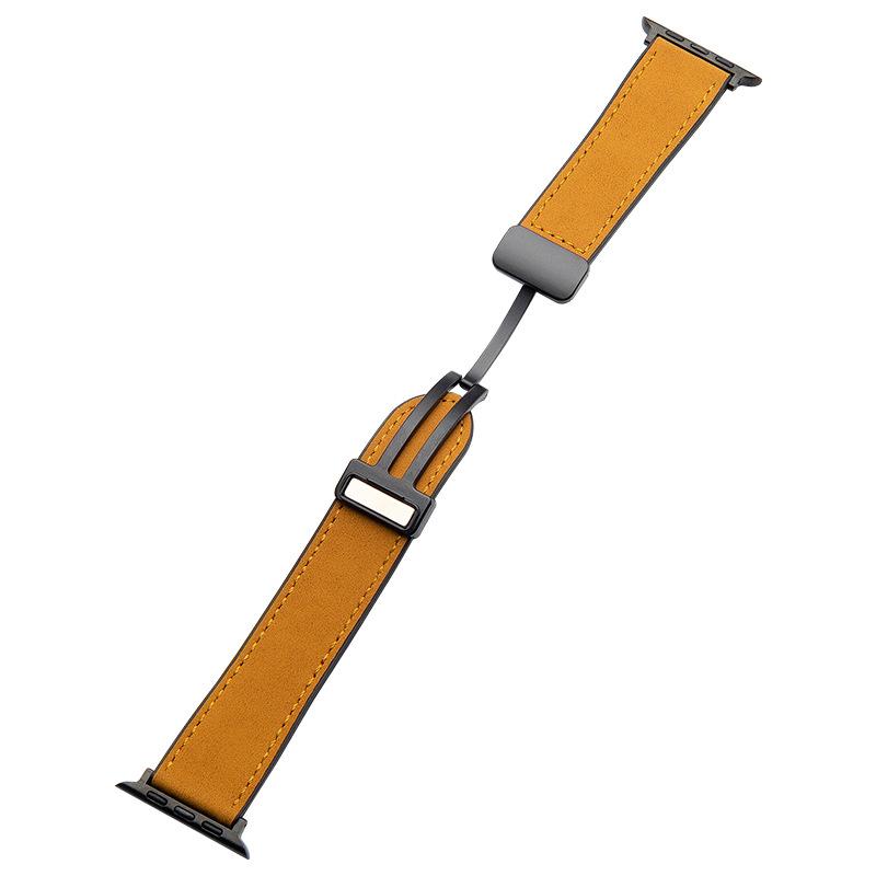 Applicable to Huawei watch strap GT3 pro substitute apple8/9 strap men's and women's magnetic buckle Crazy Horse pattern strap