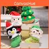 Christmas Santa Claus Penguin Elf Tree Plush Toy Cartoon Stuffed 25cm Dolls