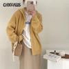 Autumn and Winter Women's Sweater Hooded Knit Cardigan Soft Loose Sweater Coat Long Sleeve Top