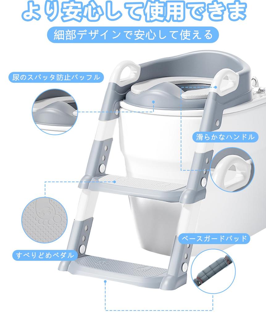 TANBIN Вспомогательный туалет для обучения пользованию туалетом Новый горшок для туалета Складной 6-уровневый Высота дна Подходит для детей старше 2 лет и более