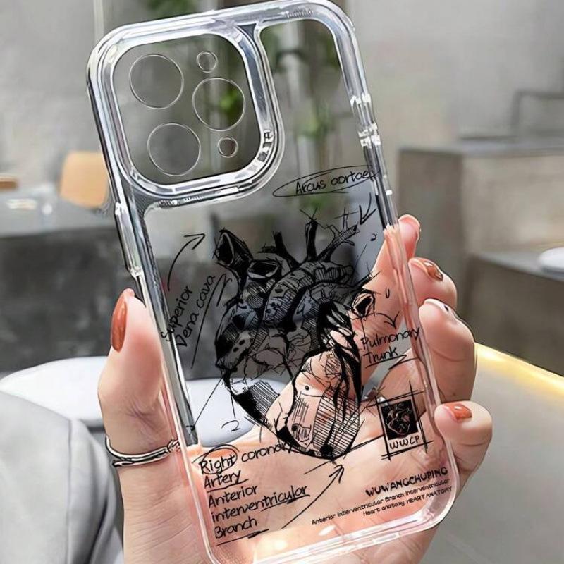 Черный матовый защитный чехол с сердцем для iPhone 11/11 Pro Max