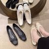 Модные женские балетки с бантом, квадратный носок, туфли-лодочки, ленивые мокасины, повседневная удобная обувь для женщин 2024