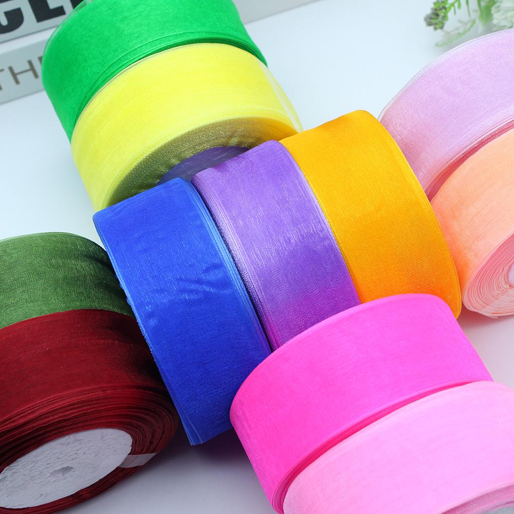 3.8/4 см прозрачная лента из органзы Snow для упаковки рождественских подарков